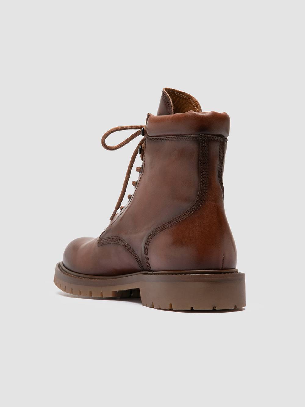 Officine Creative BOSS 002 Stivali Stringati in Pelle Marrone Discount Store per i nuovi prodotti