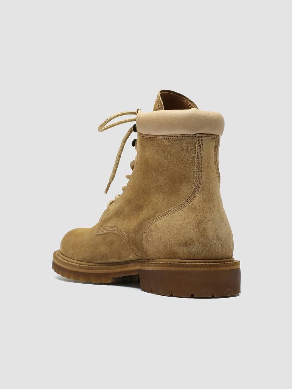 Officine Creative BOSS 002 Stivali Stringati in Pelle e Camoscio Marrone Solo un giorno rimasto