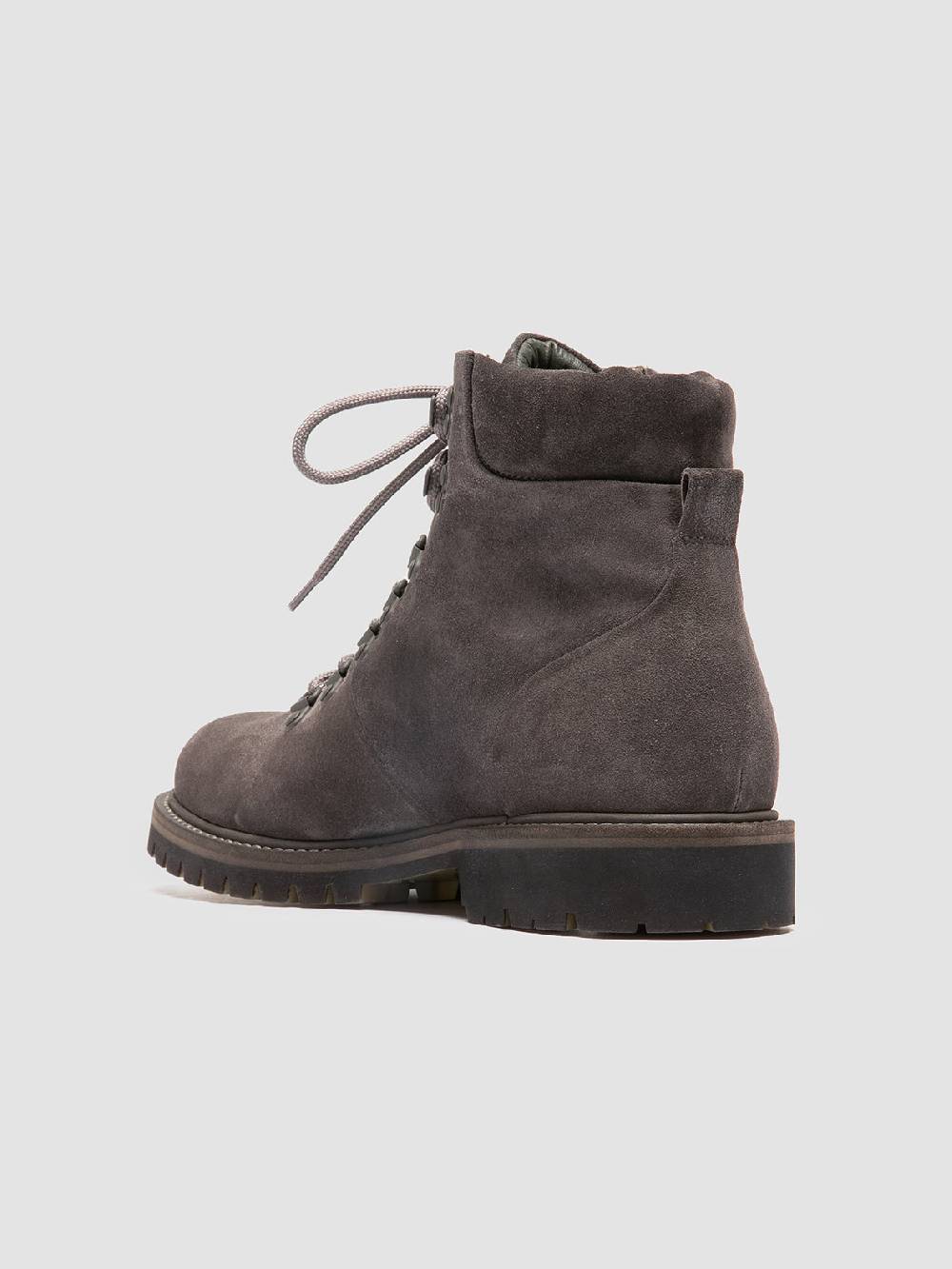 Officine Creative BOSS 006 Stivali Stringati in Camoscio Grigio Trasporto libero internazionale