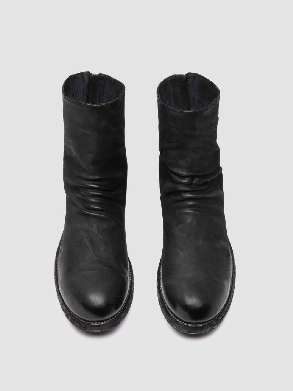 Officine Creative BULLA DD 103 Stivali con Zip in Pelle Nera 50% di sconto per tempo limitato