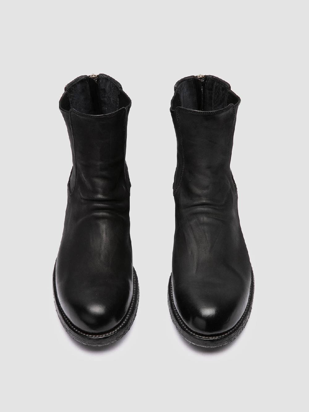 Officine Creative BULLA DD 104 Stivali con Zip in Pelle Nera 2025
