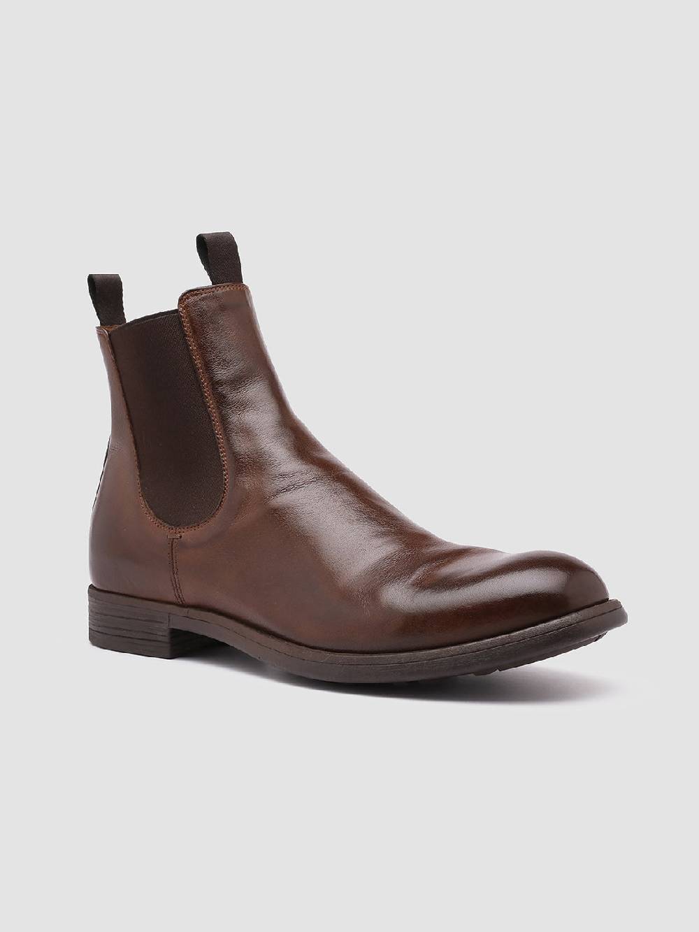 Officine Creative CHRONICLE 002 Stivaletti Chelsea in Pelle Marrone In Linea