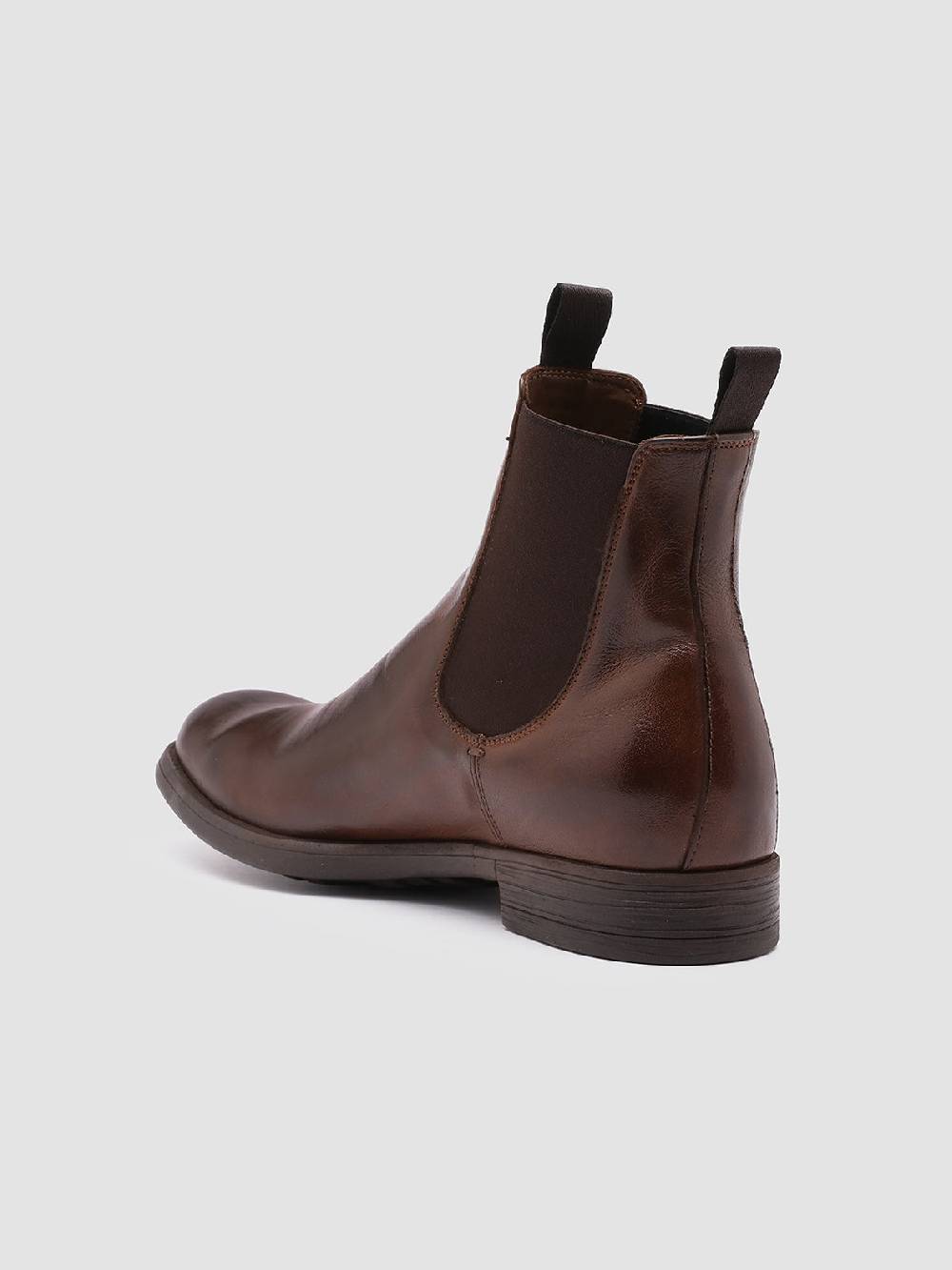 Officine Creative CHRONICLE 002 Stivaletti Chelsea in Pelle Marrone In Linea