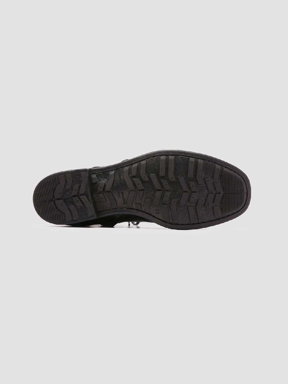 Officine Creative CHRONICLE 004 Stivaletti in Pelle Nera Nuovo