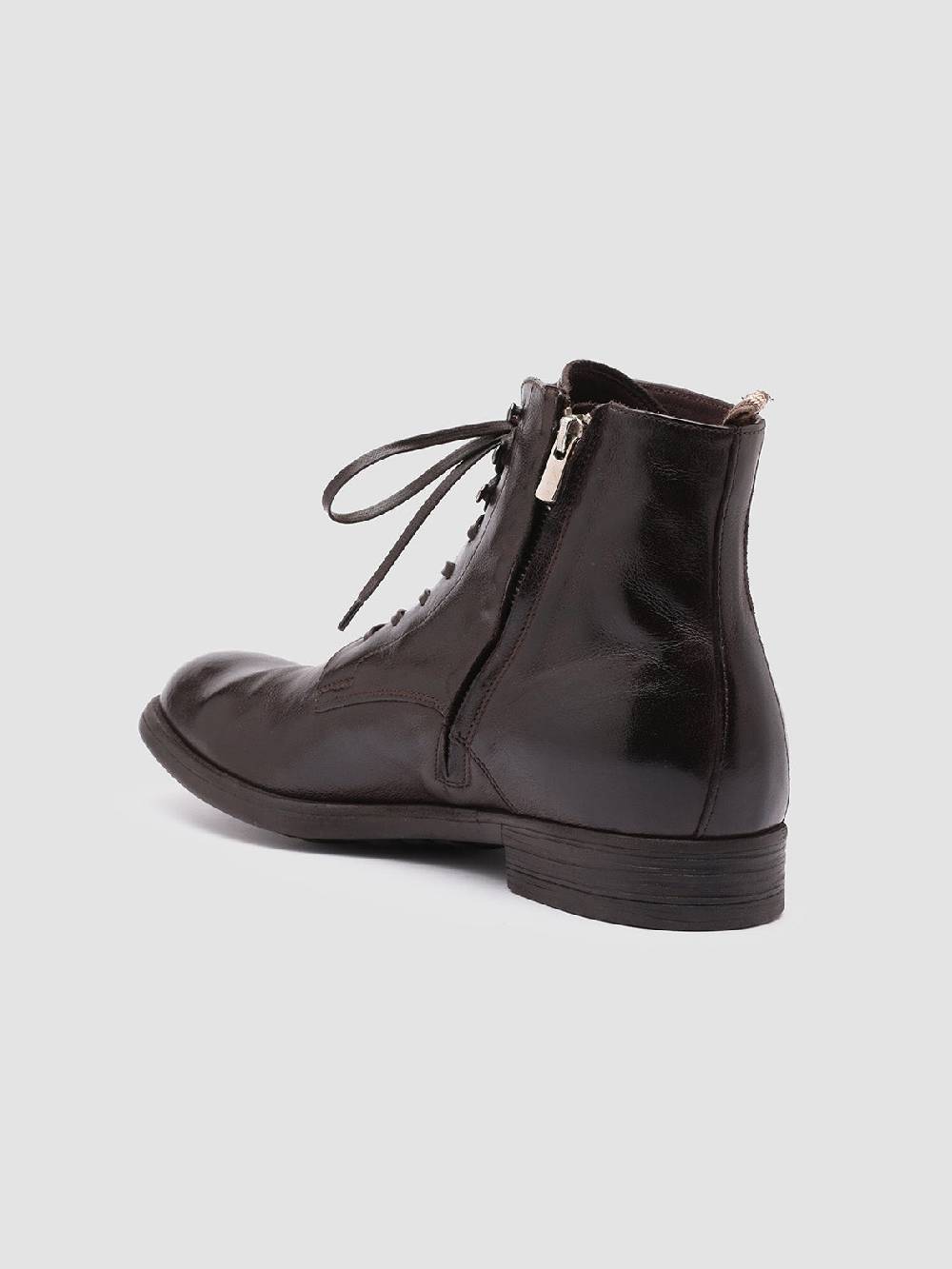 Officine Creative CHRONICLE 004 Stivaletti in Pelle Marrone Qualità