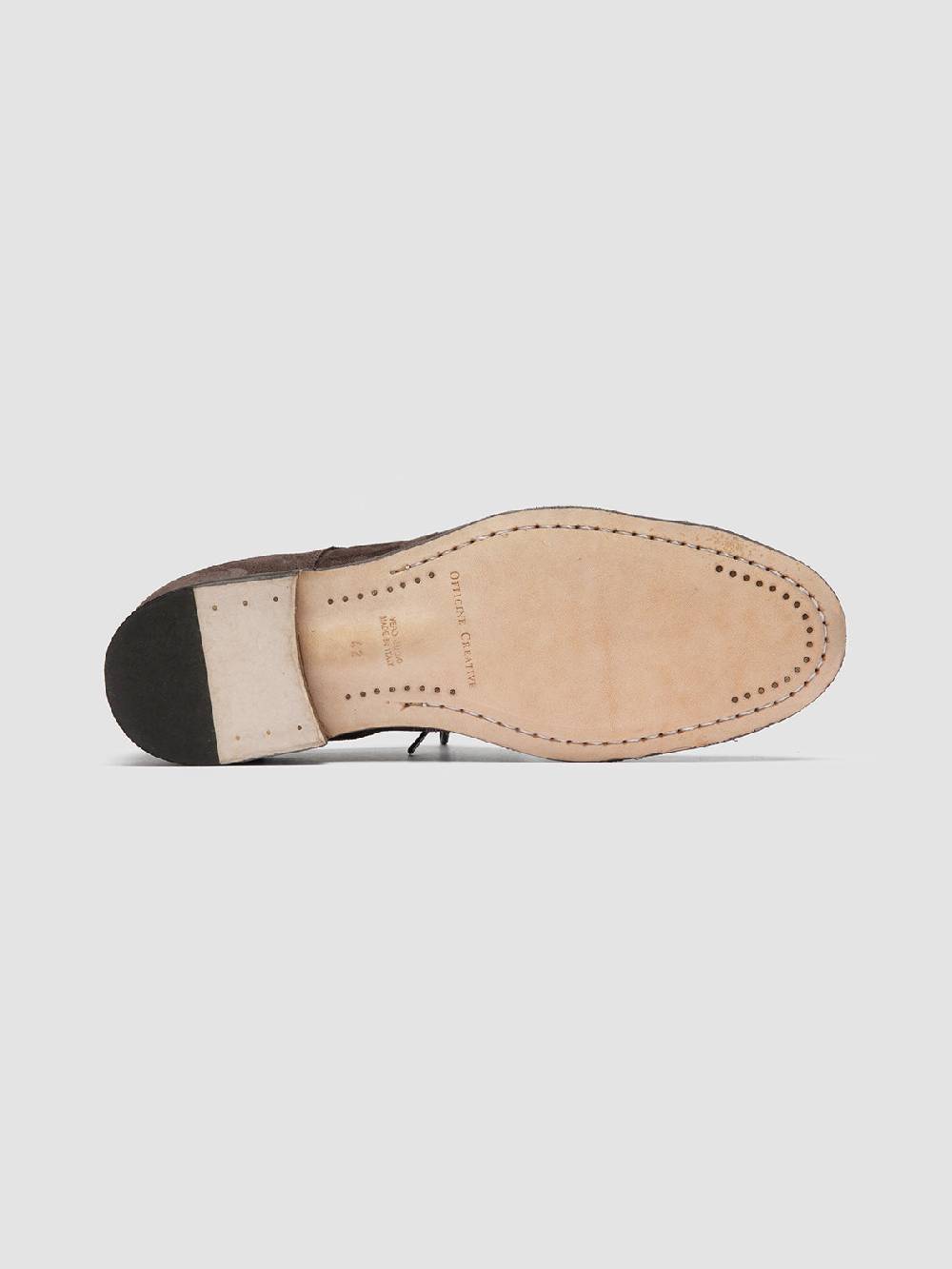 Officine Creative SOLITUDE 002 Scarpe Derby in Pelle Scamosciata Marrone Consegna Veloce