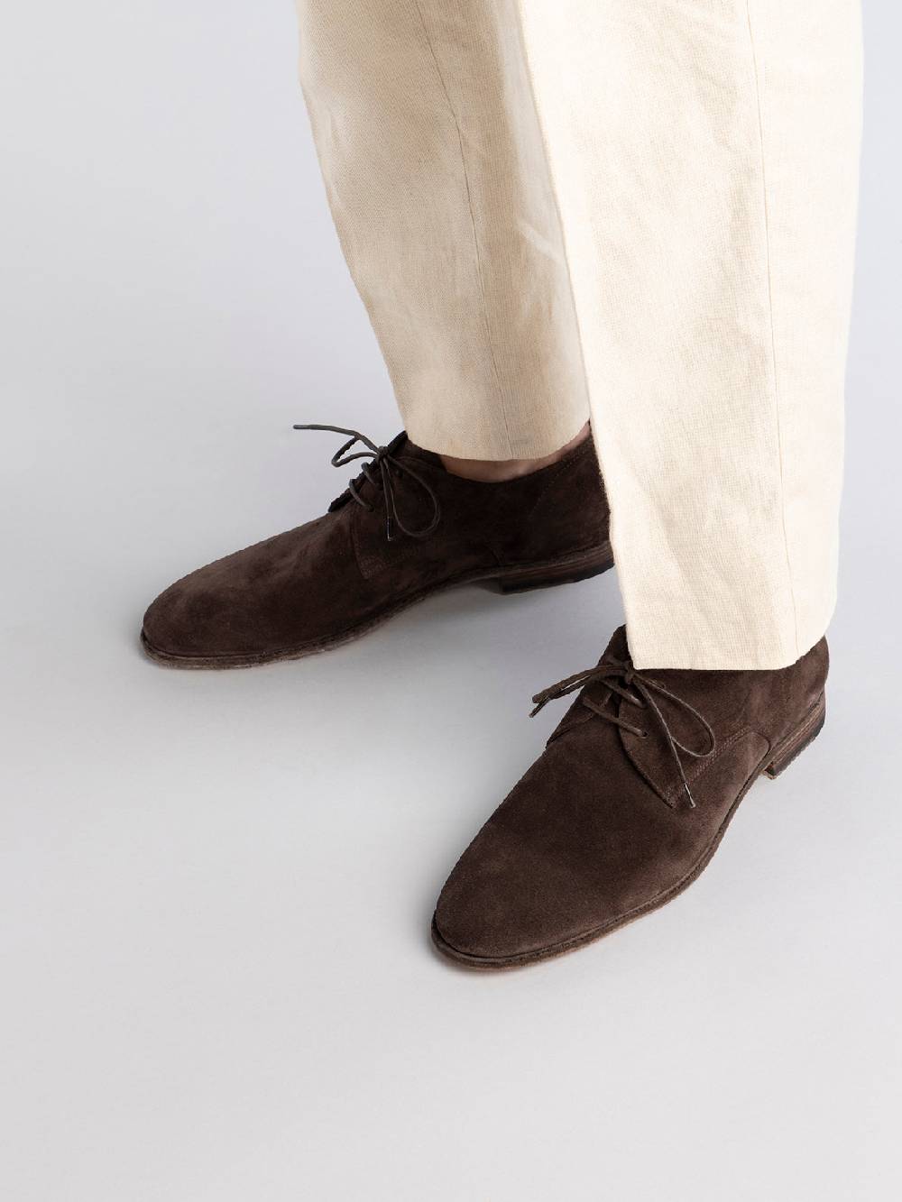 Officine Creative SOLITUDE 002 Scarpe Derby in Pelle Scamosciata Marrone Consegna Veloce