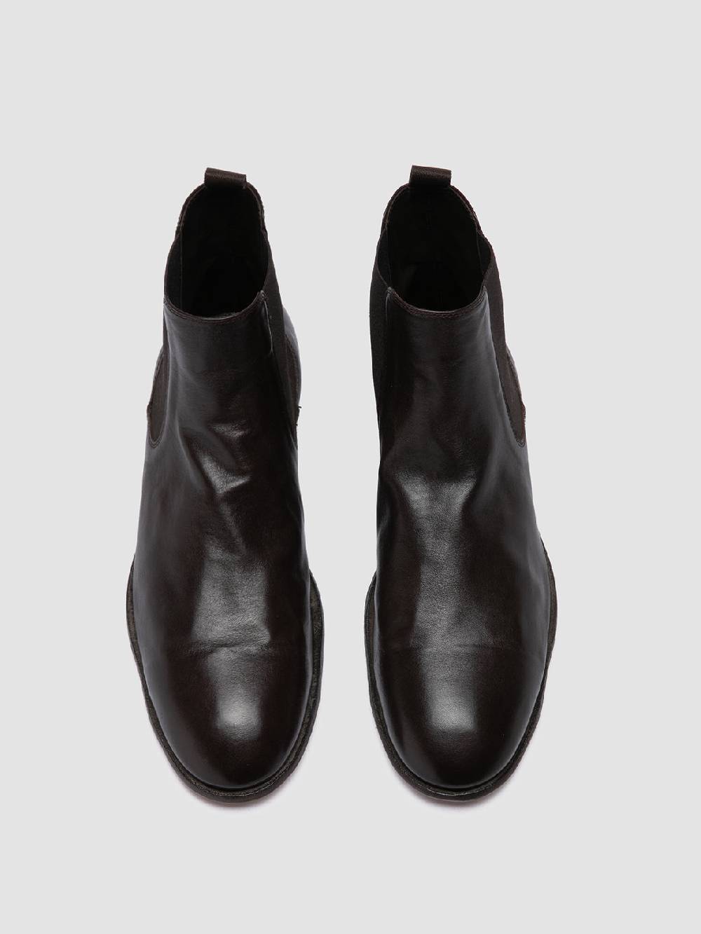 Officine Creative SOLITUDE 004 Brown Leather Chelsea Boots Fino Al -60%