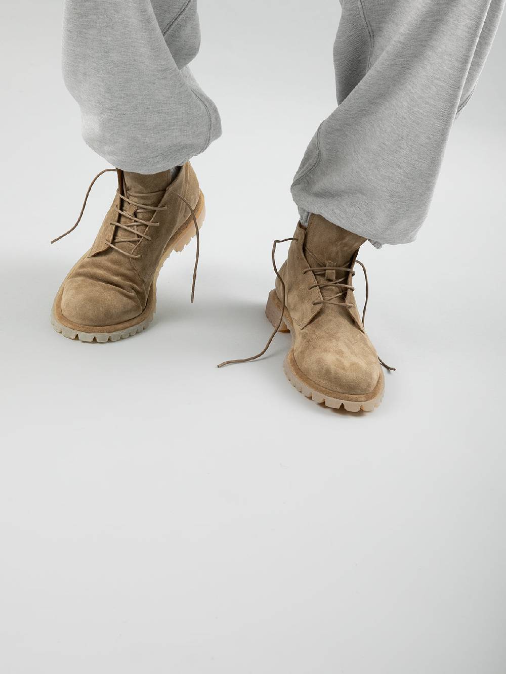 Officine Creative SPECTACULAR 002 Stivali in Pelle Scamosciata Marrone con allacciatura Affare Del Giorno