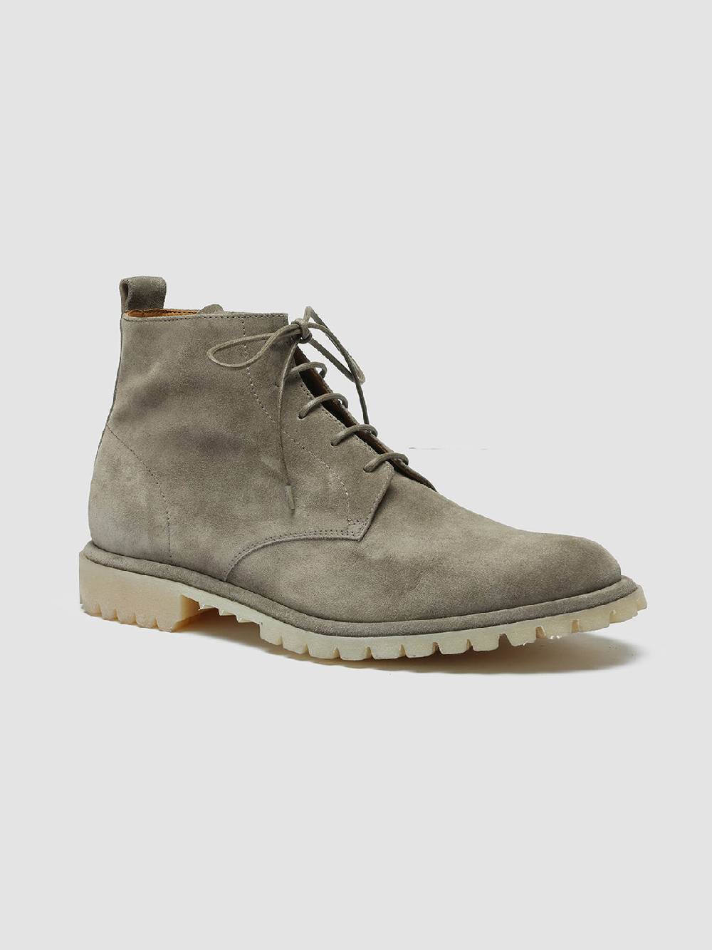 Officine Creative SPECTACULAR 002 Stivali in Pelle Scamosciata Tortora con allacciatura Prezzo Ridotto
