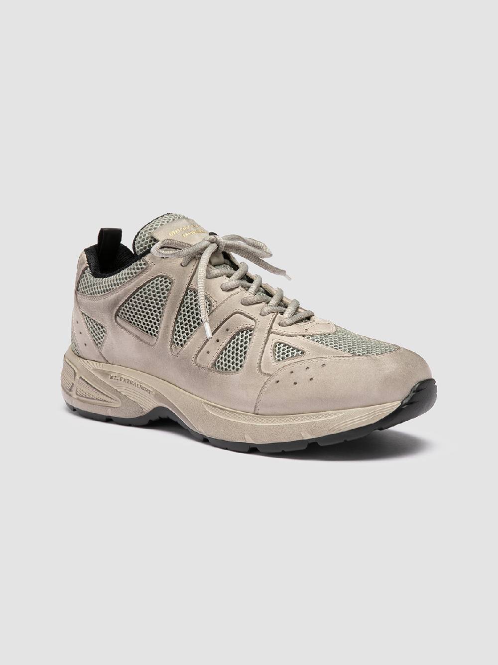Officine Creative SUPURBIA 001 Sneaker Basse in Camoscio e Pelle Tortora Sottocosto