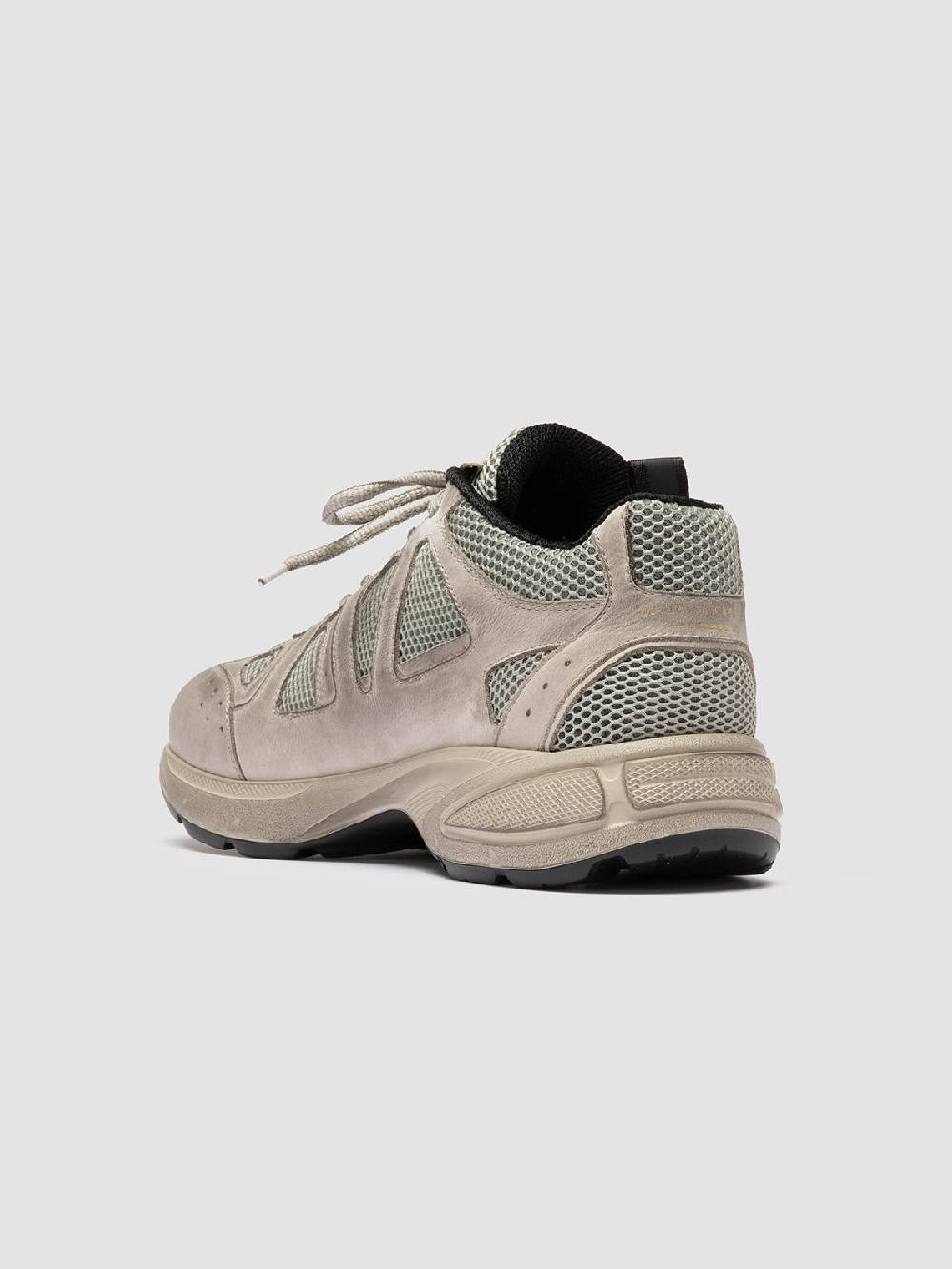 Officine Creative SUPURBIA 001 Sneaker Basse in Camoscio e Pelle Tortora Sottocosto