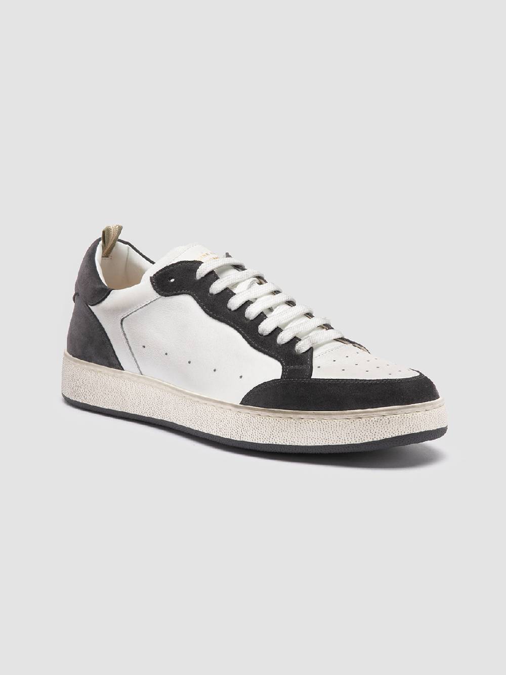 Officine Creative THE ANSWER 001 Sneaker Basse in Camoscio e Pelle Bianca Novità