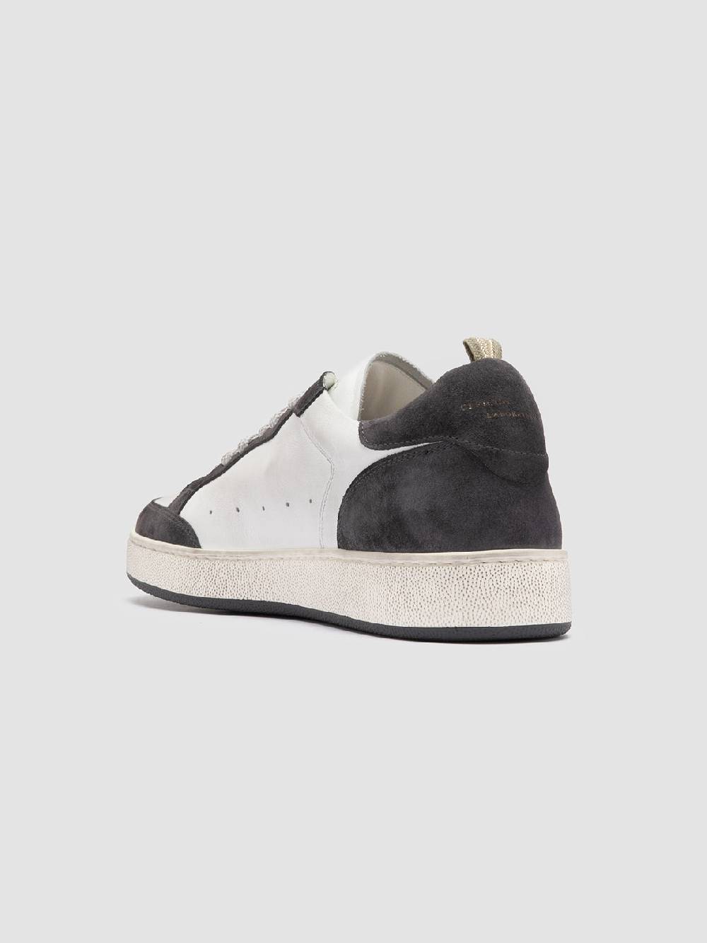 Officine Creative THE ANSWER 001 Sneaker Basse in Camoscio e Pelle Bianca Novità