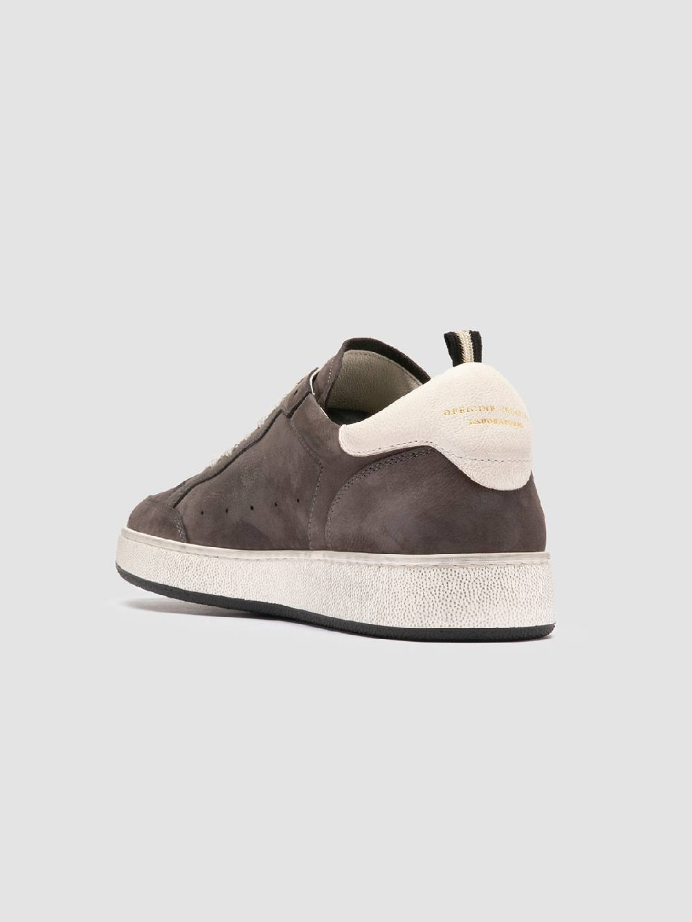 Officine Creative THE ANSWER 002 Sneaker Basse in Camoscio e Pelle Nera Sconto