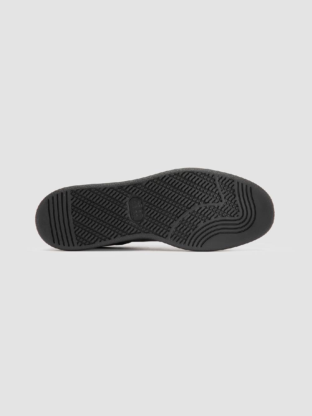 Officine Creative THE ANSWER 004 Sneaker Alte in Camoscio e Pelle Nera Economico