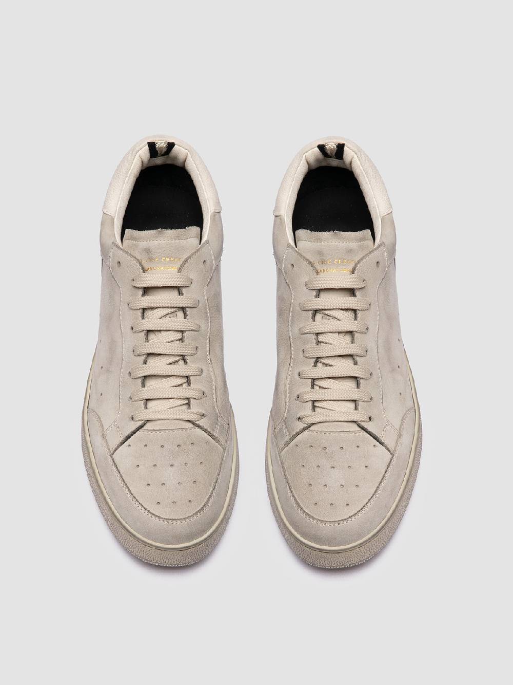 Officine Creative THE ANSWER 005 Sneaker Basse in Camoscio e Pelle Grigia Outlet
