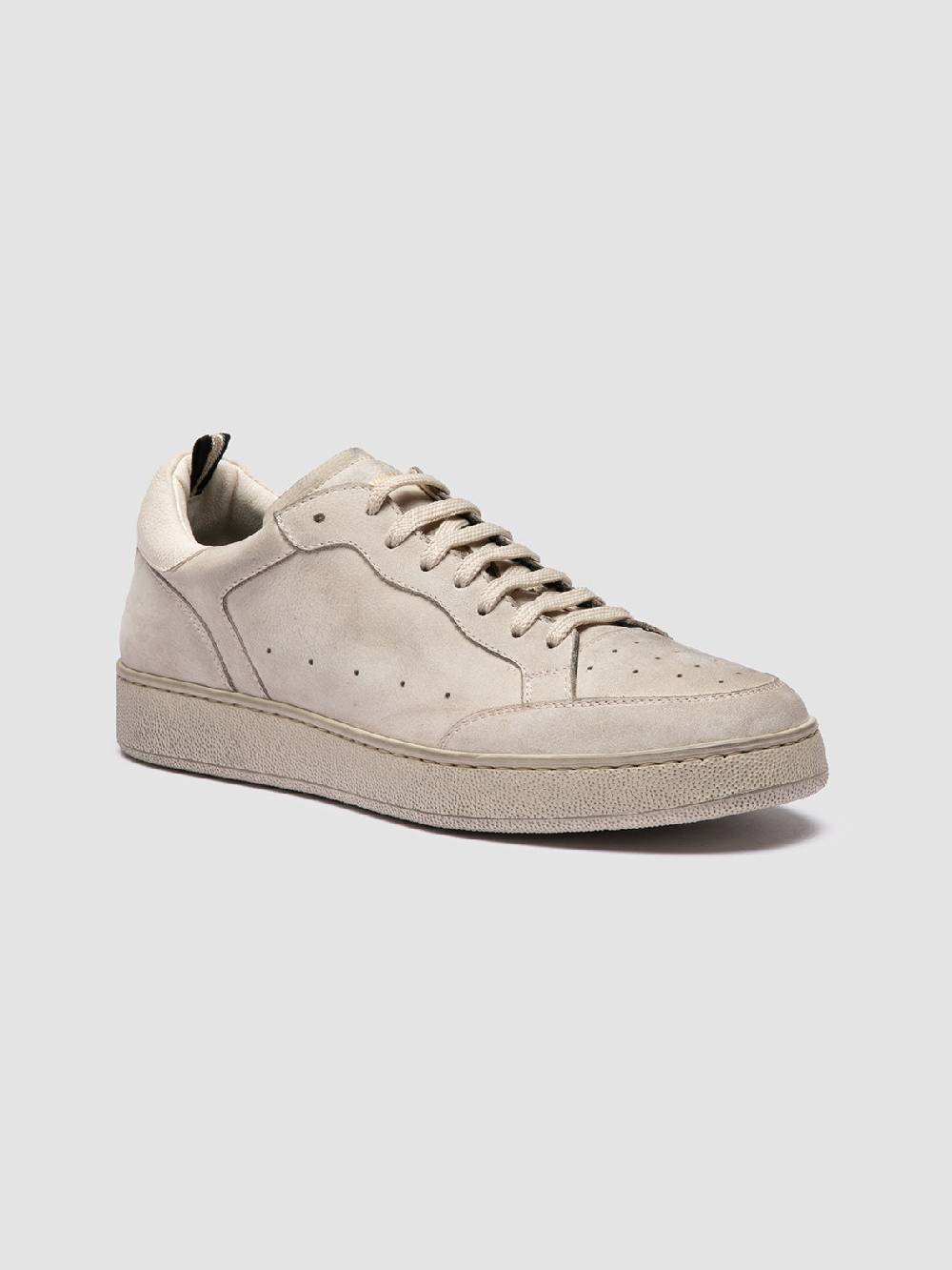 Officine Creative THE ANSWER 005 Sneaker Basse in Camoscio e Pelle Grigia Outlet