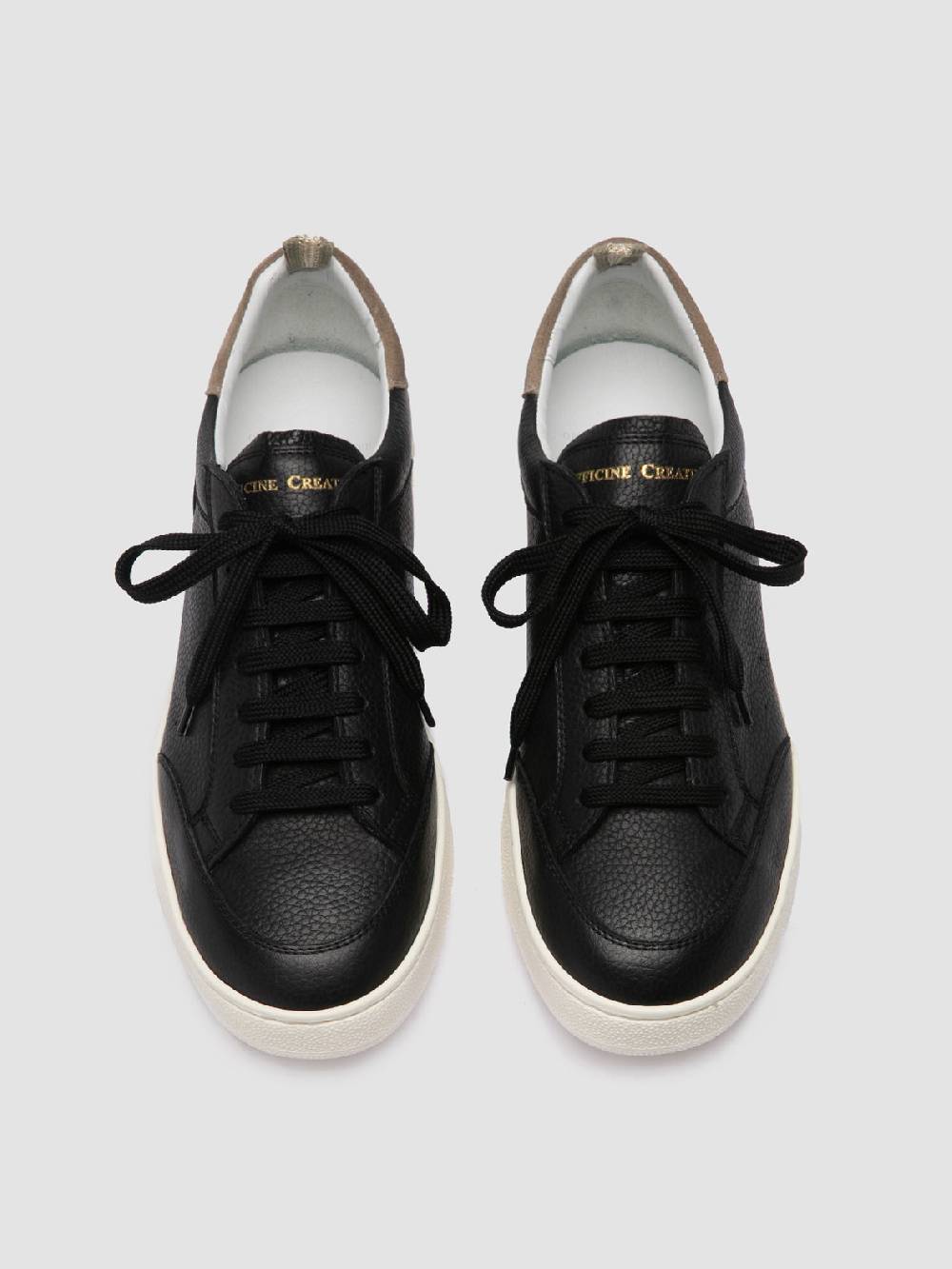 Officine Creative THE DIME 001 Sneaker Basse in Pelle Scamosciata Nera In Vendita