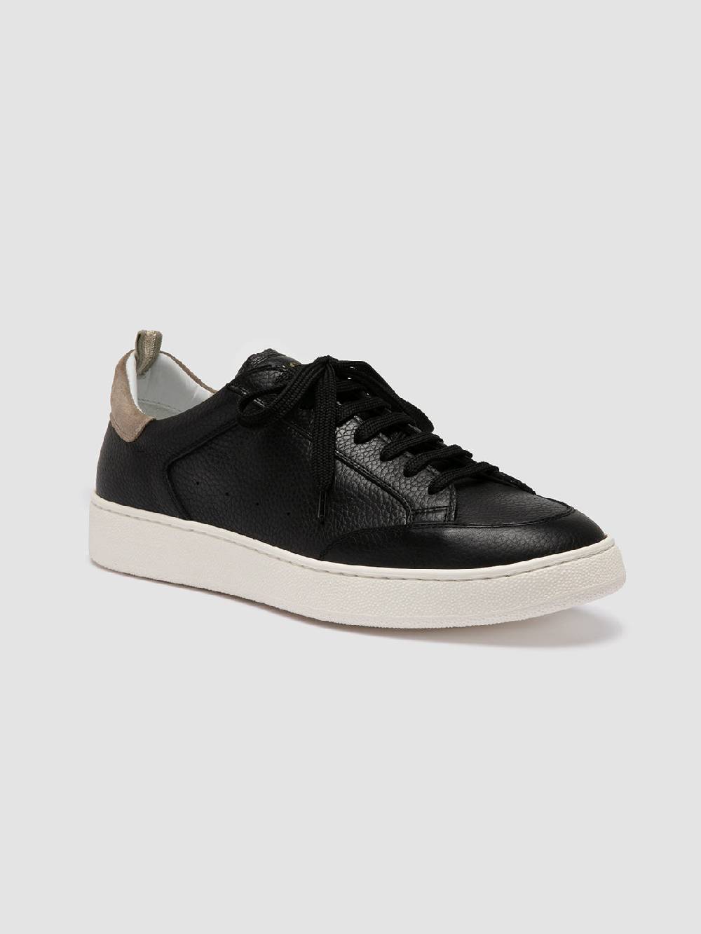Officine Creative THE DIME 001 Sneaker Basse in Pelle Scamosciata Nera In Vendita