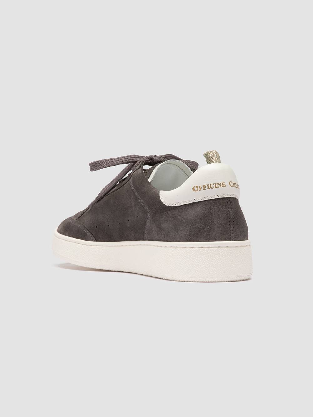 Officine Creative THE DIME 001 Sneaker Basse in Pelle Scamosciata Grigia Offerte