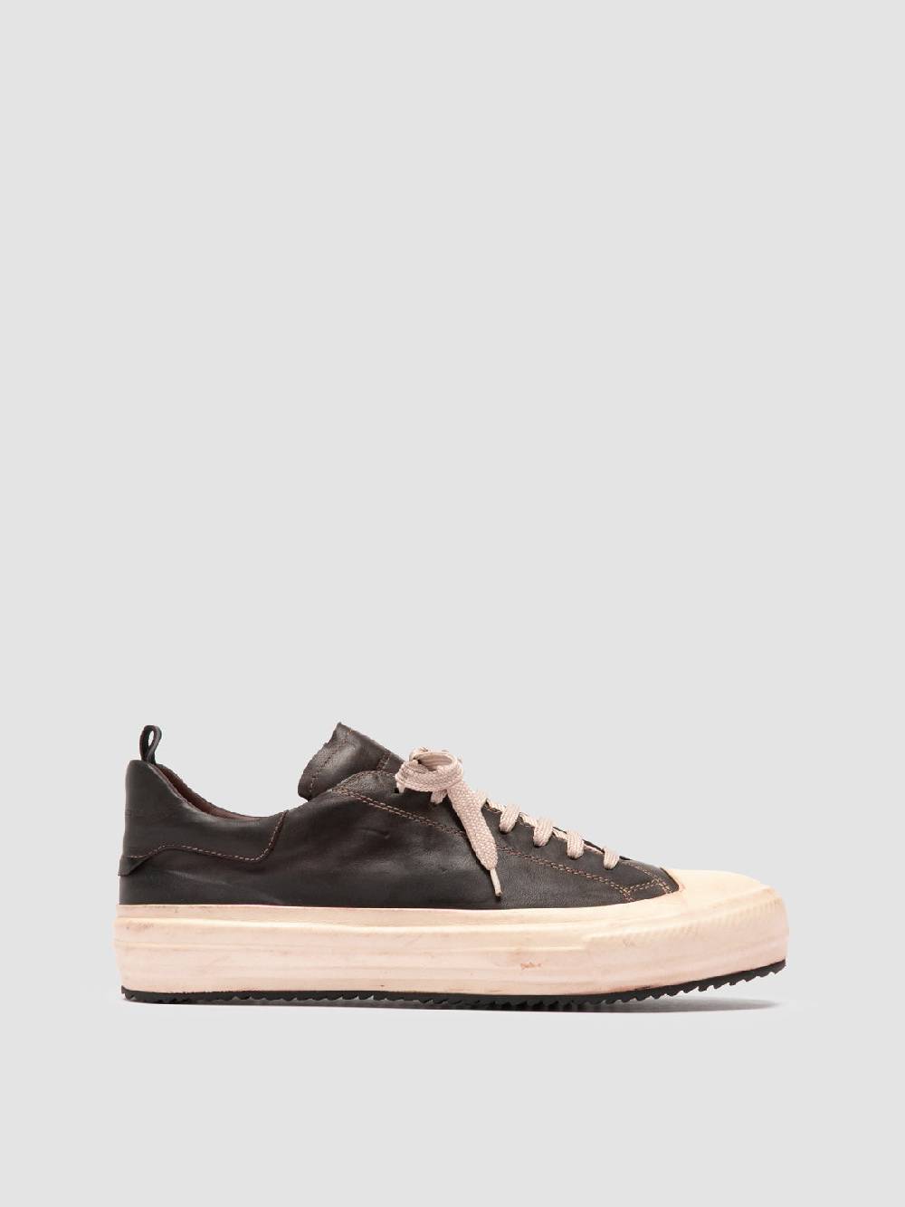 Officine Creative MES DD 001 Sneaker Basse in Pelle Marrone Hotsell