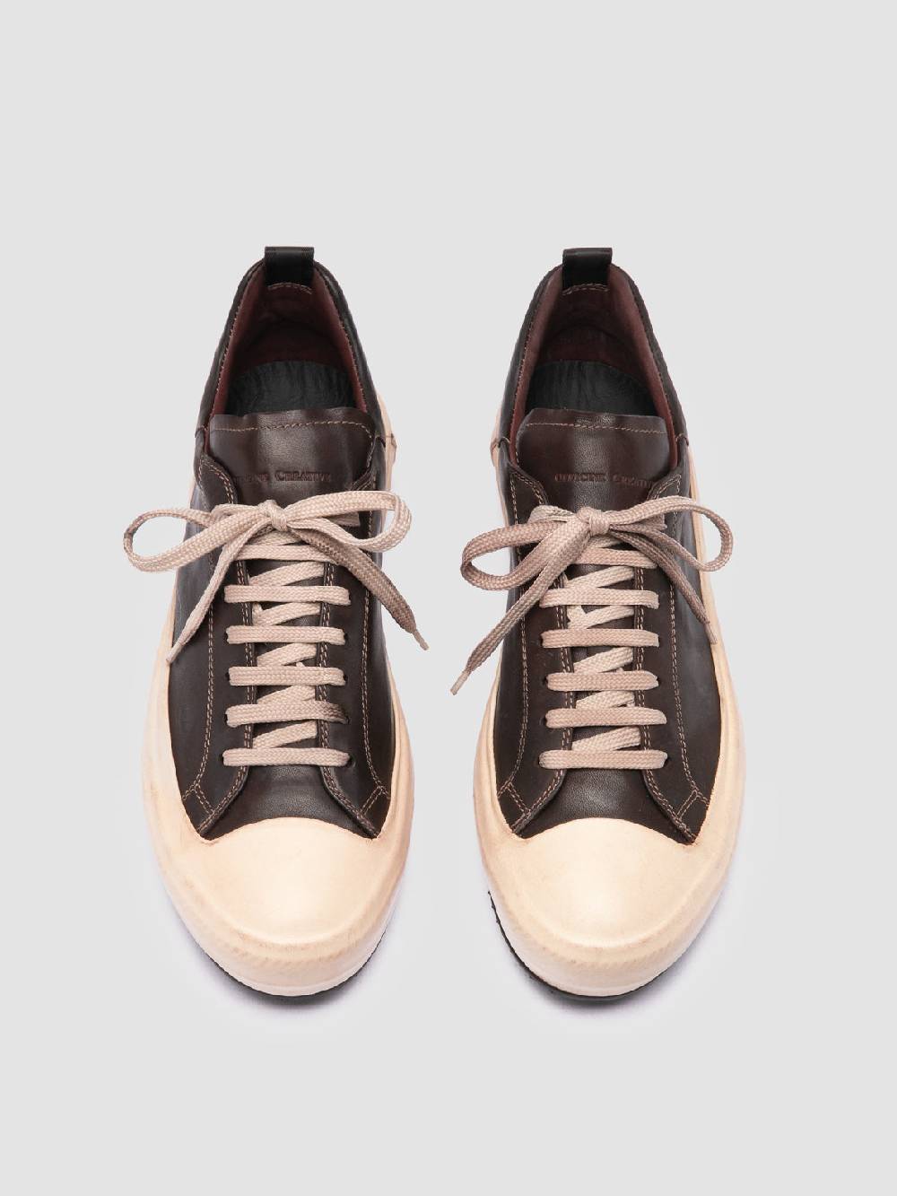 Officine Creative MES DD 001 Sneaker Basse in Pelle Marrone Hotsell
