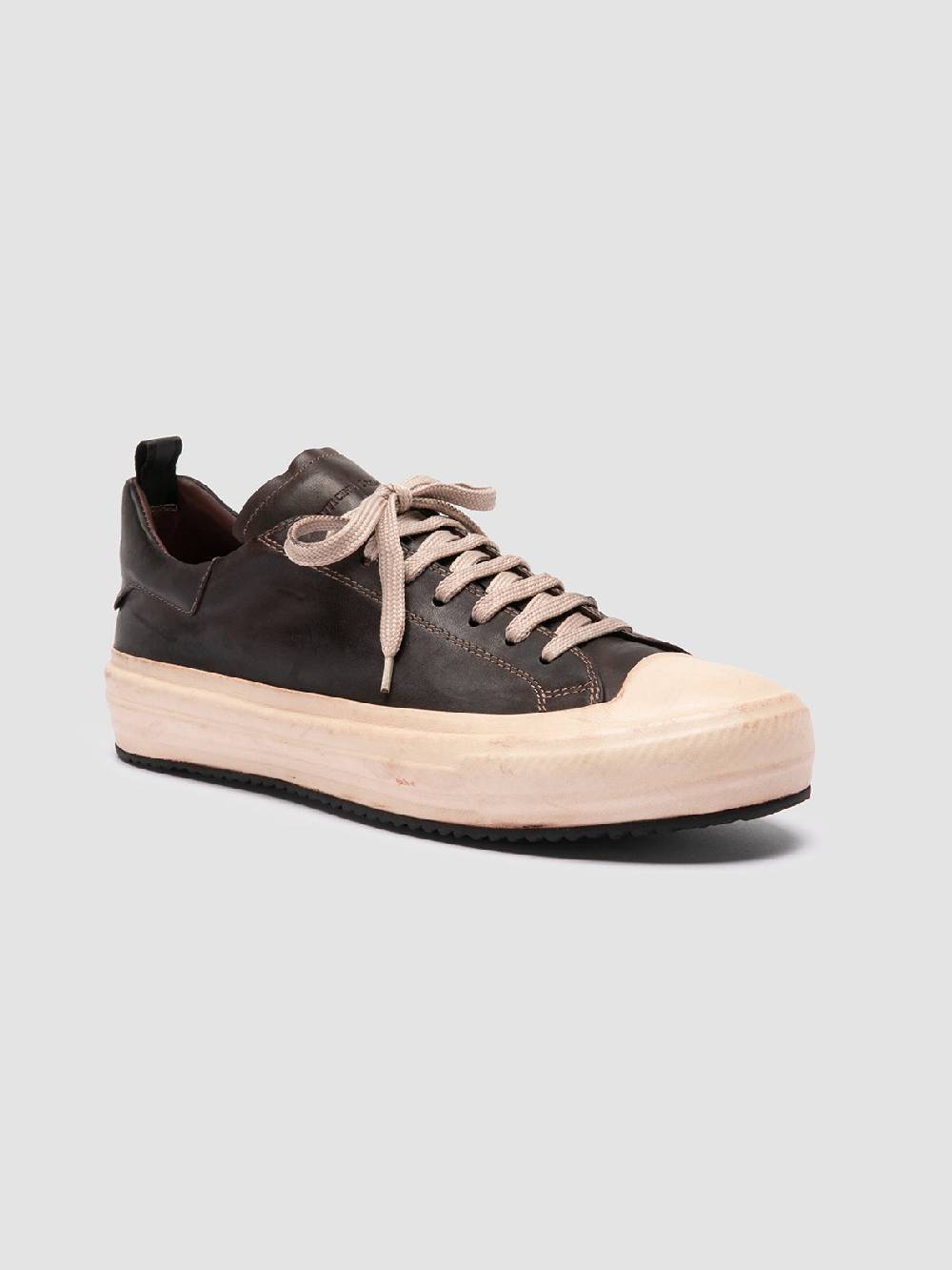 Officine Creative MES DD 001 Sneaker Basse in Pelle Marrone Hotsell