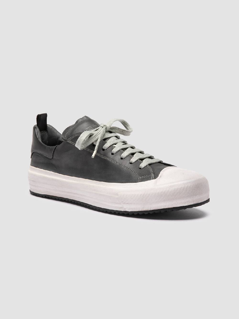 Officine Creative MES DD 001 Sneaker Basse in Pelle Grigia Vendita Calda
