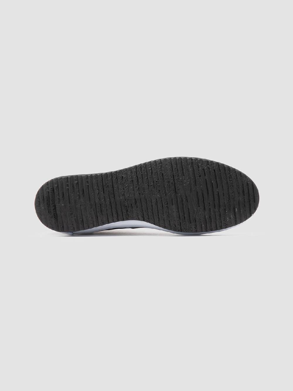 Officine Creative MES DD 002 Sneaker Alte in Pelle Blu Vendita Economica