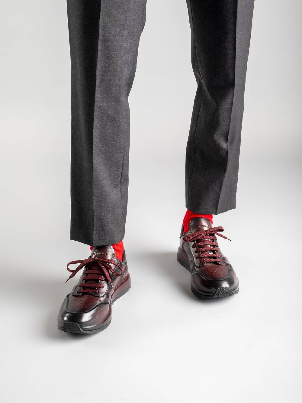 Officine Creative RACE LUX 003 Sneakers in Pelle aerografata Verde Negozio online di fabbrica