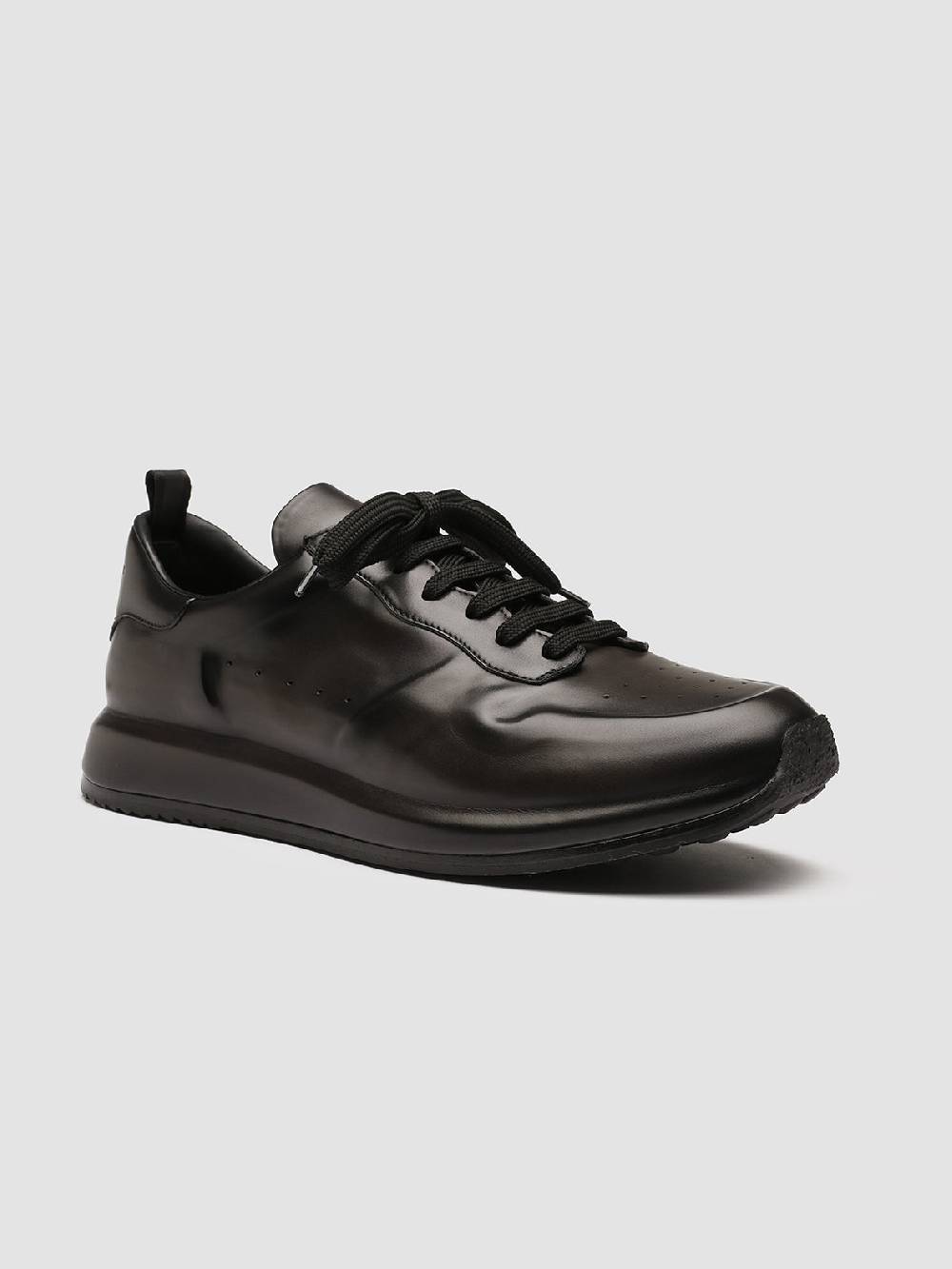 Officine Creative RACE LUX 003 Sneakers in Pelle aerografata Grigia Prezzo di fabbrica