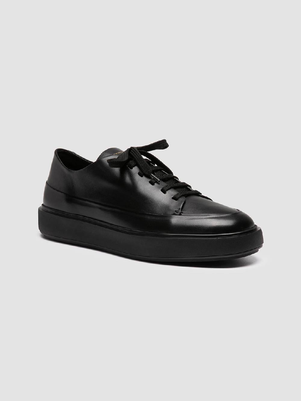 Officine Creative RELEASE 001 Sneaker Basse in Pelle Nera Offerta speciale