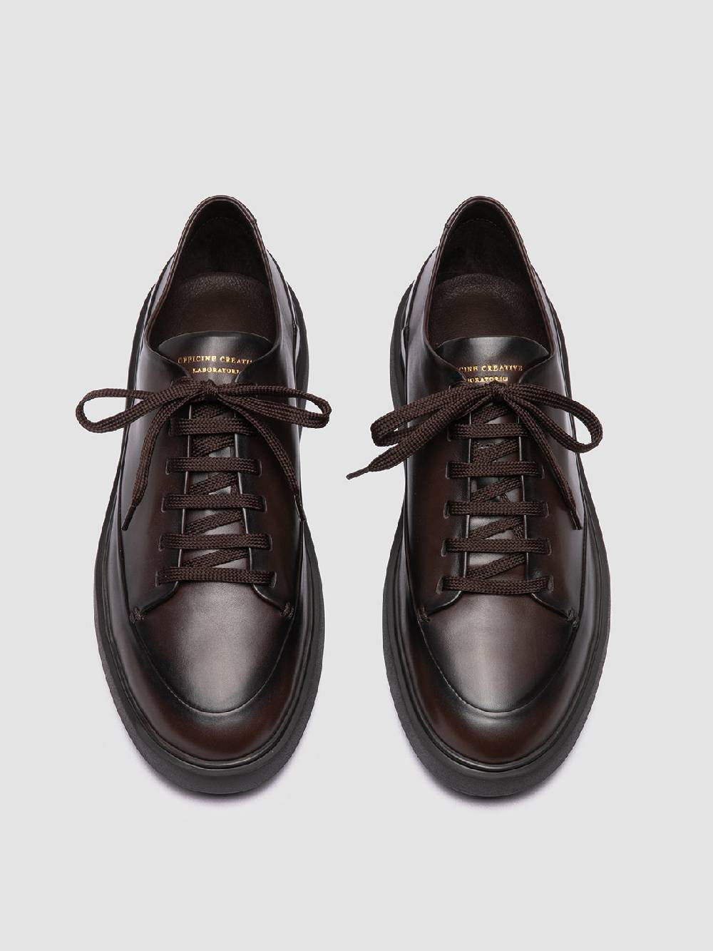 Officine Creative RELEASE 001 Sneaker Basse in Pelle Marrone Comprare a buon mercato