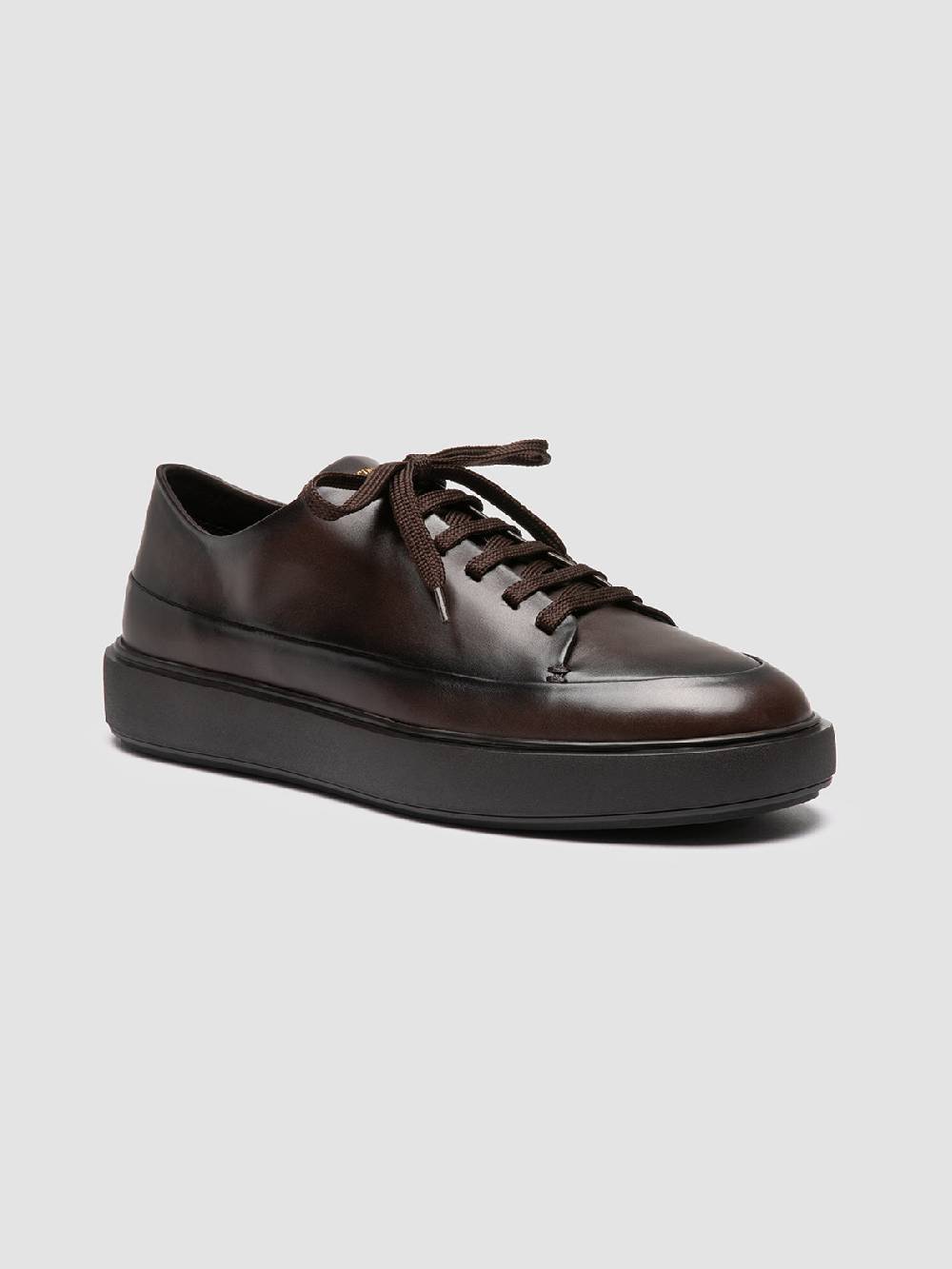 Officine Creative RELEASE 001 Sneaker Basse in Pelle Marrone Comprare a buon mercato