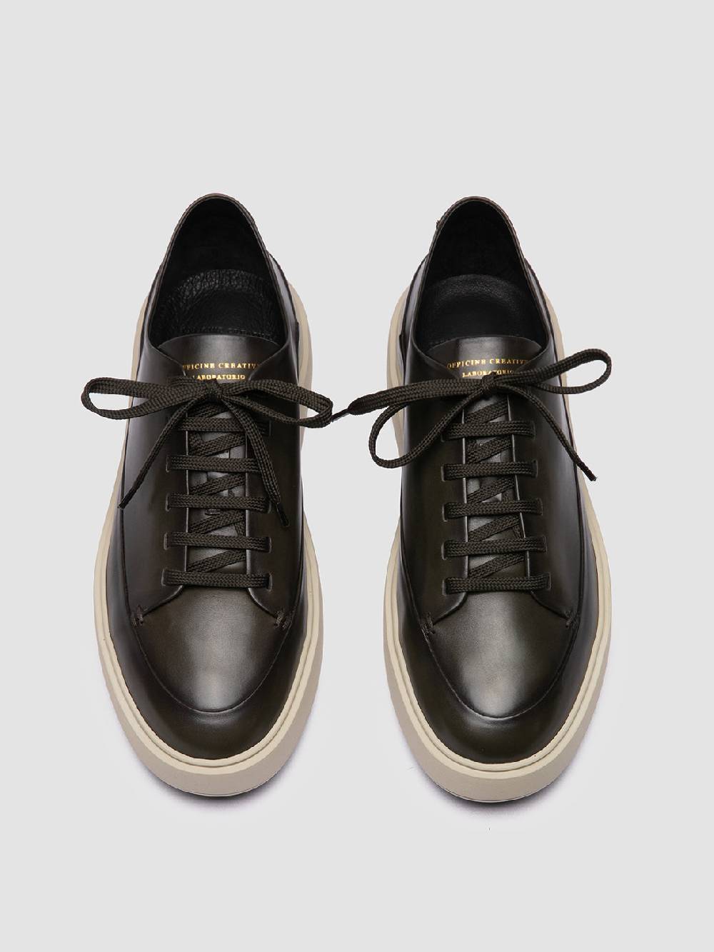 Officine Creative RELEASE 001 Sneaker Basse in Pelle Verde Grande vendita