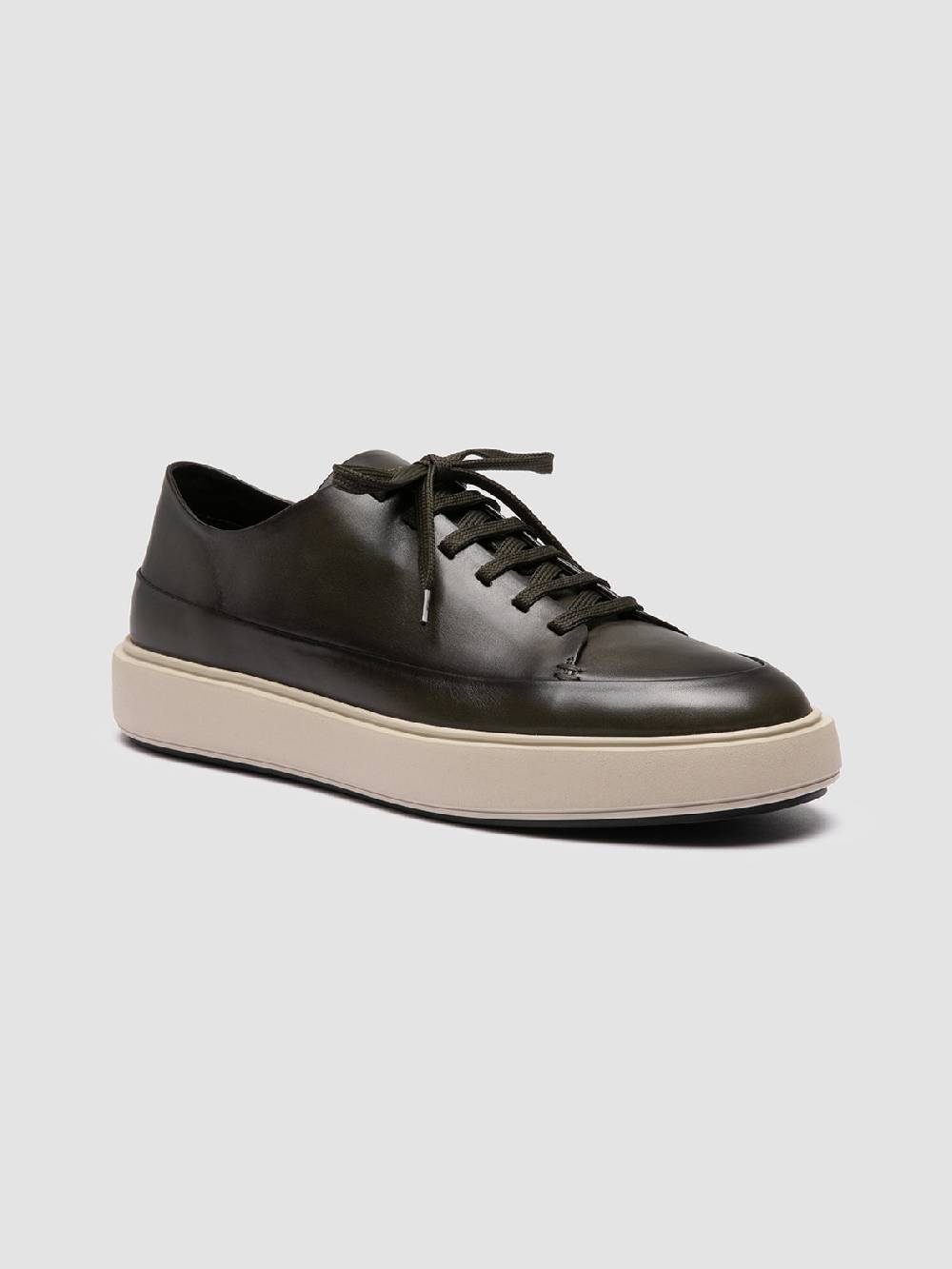 Officine Creative RELEASE 001 Sneaker Basse in Pelle Verde Grande vendita