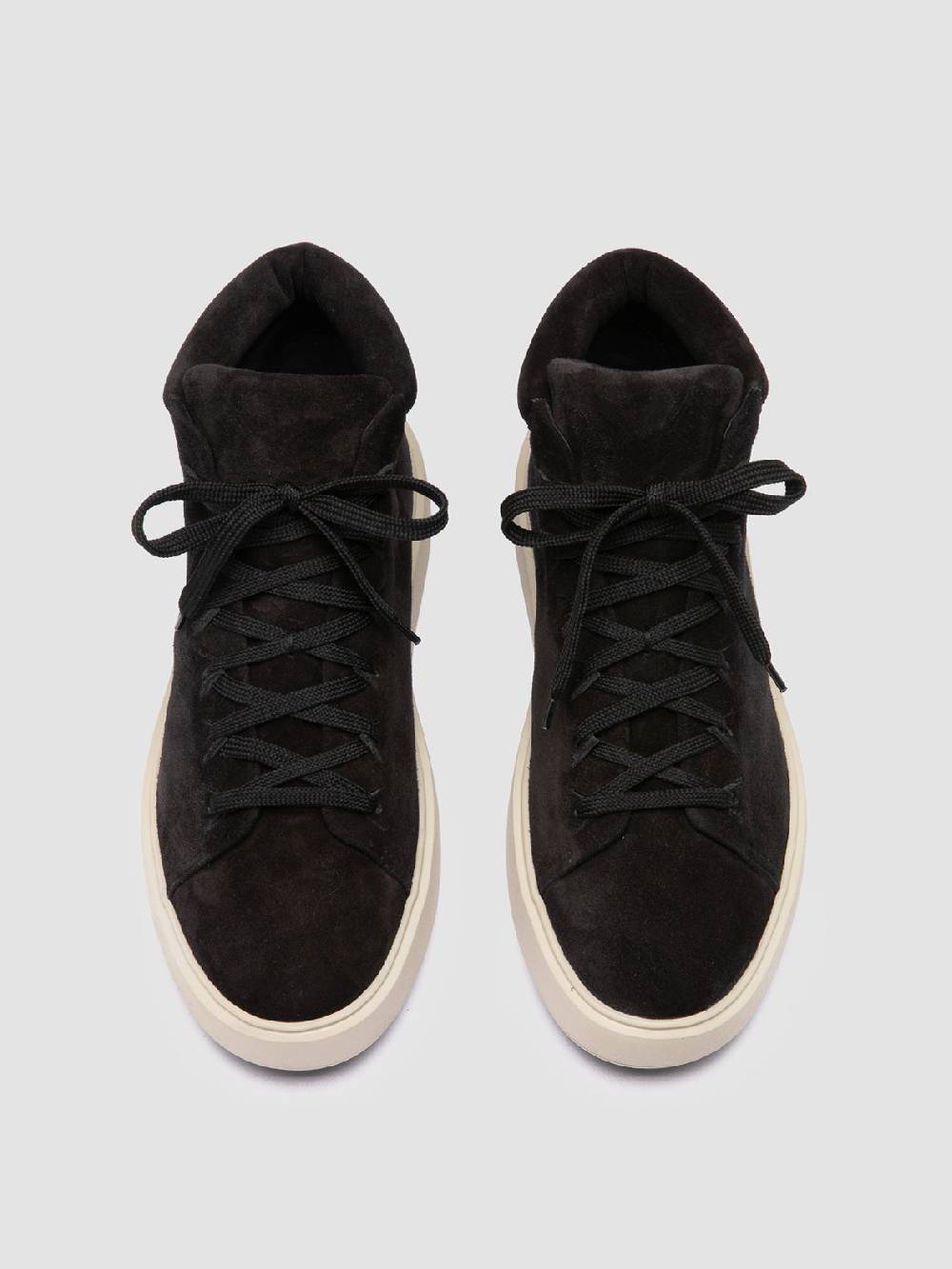 Officine Creative REMASTER 002 Sneaker Alte in Pelle Scamosciata Nera Offerta esclusiva