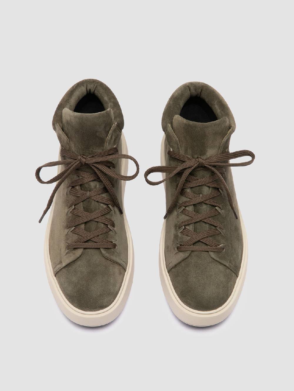 Officine Creative REMASTER 002 Sneaker Alte in Pelle Scamosciata Verde Vendite stagionali