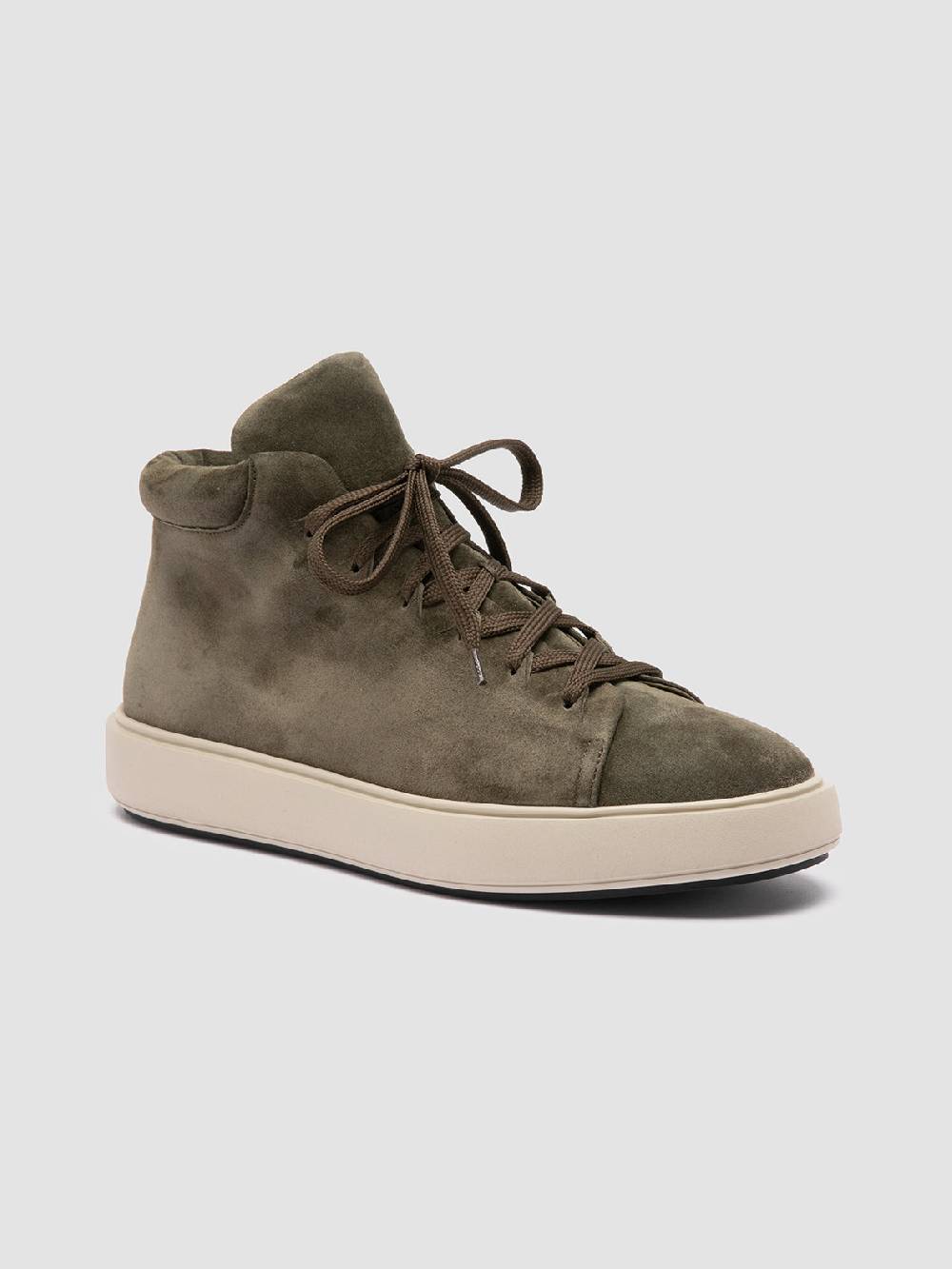 Officine Creative REMASTER 002 Sneaker Alte in Pelle Scamosciata Verde Vendite stagionali