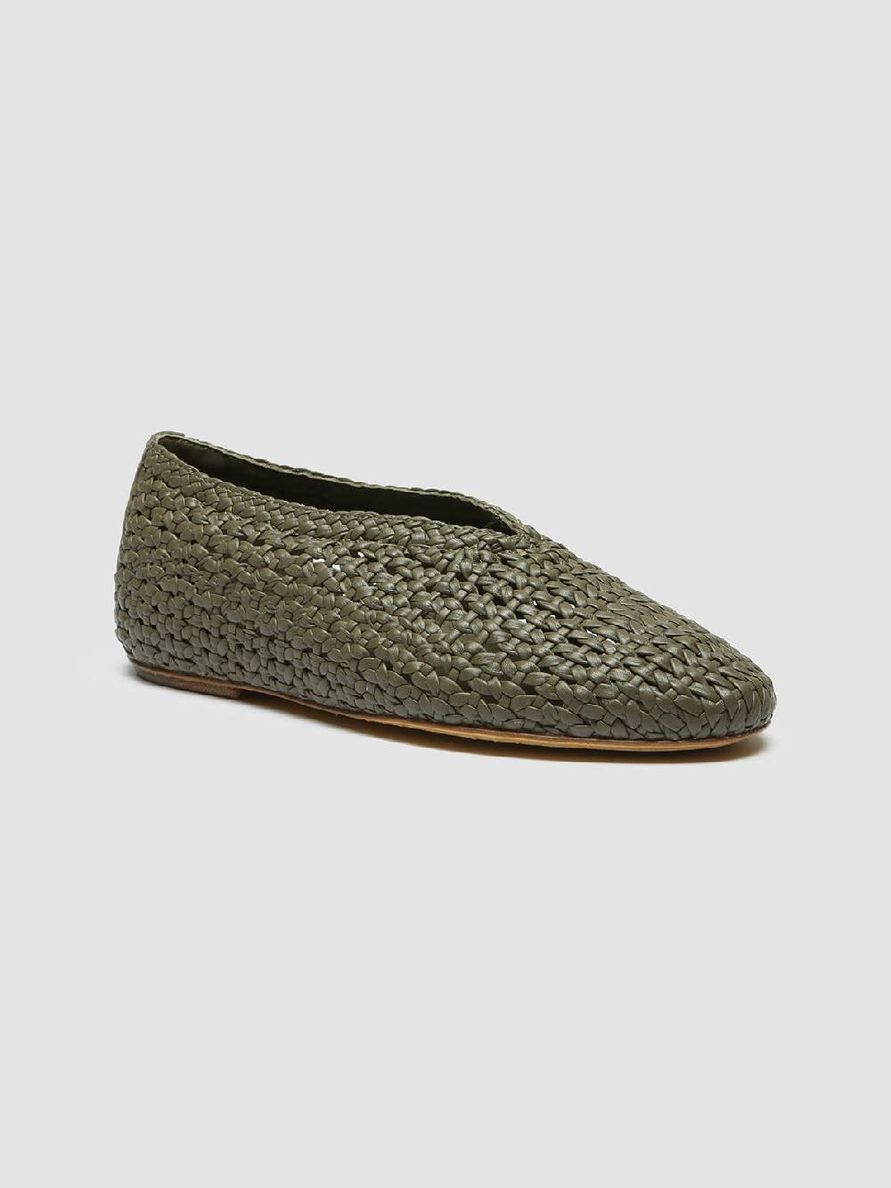 Officine Creative BESSIE 011 Mocassini in Pelle Verde Cyber Monday