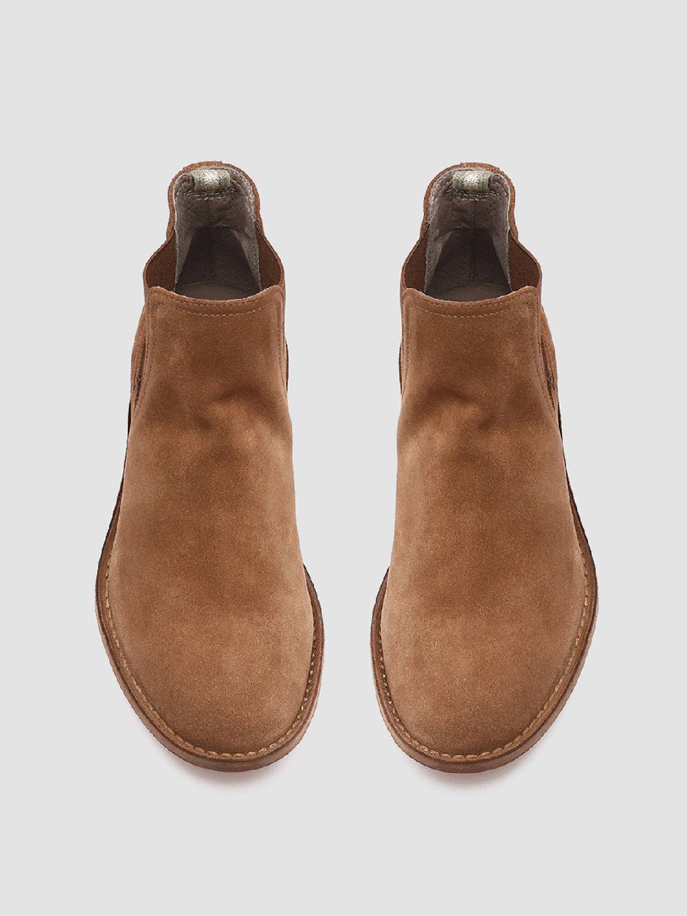 Officine Creative LINZI 001 Stivaletti Chelsea in Pelle Scamosciata Marrone Offerta Pasqua