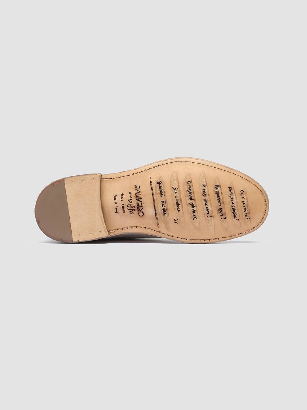 Officine Creative LINZI 008 Polacchine in Pelle Scamosciata Avorio Offerta Anniversario