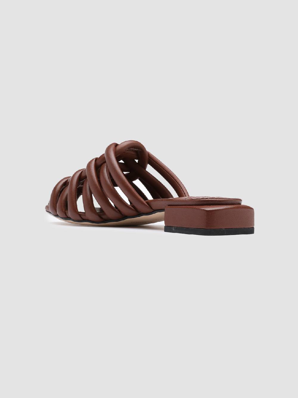 Officine Creative GILLIAN 006 Sandali in Pelle Marrone Offerte esclusive