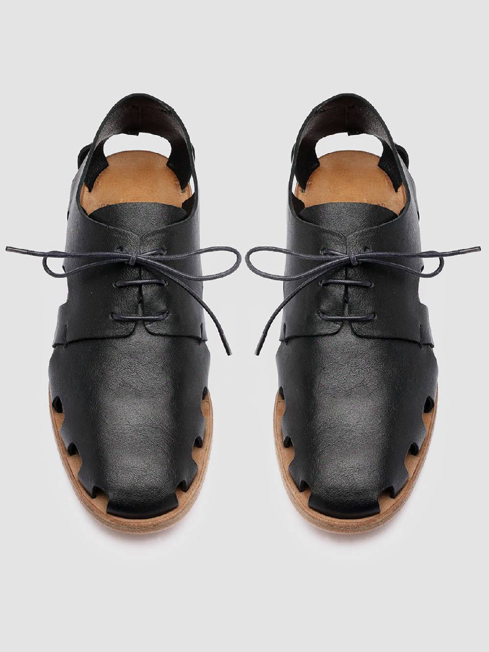 Officine Creative GRAPHITE 008 Derby in Pelle Nera Offerte stagionali