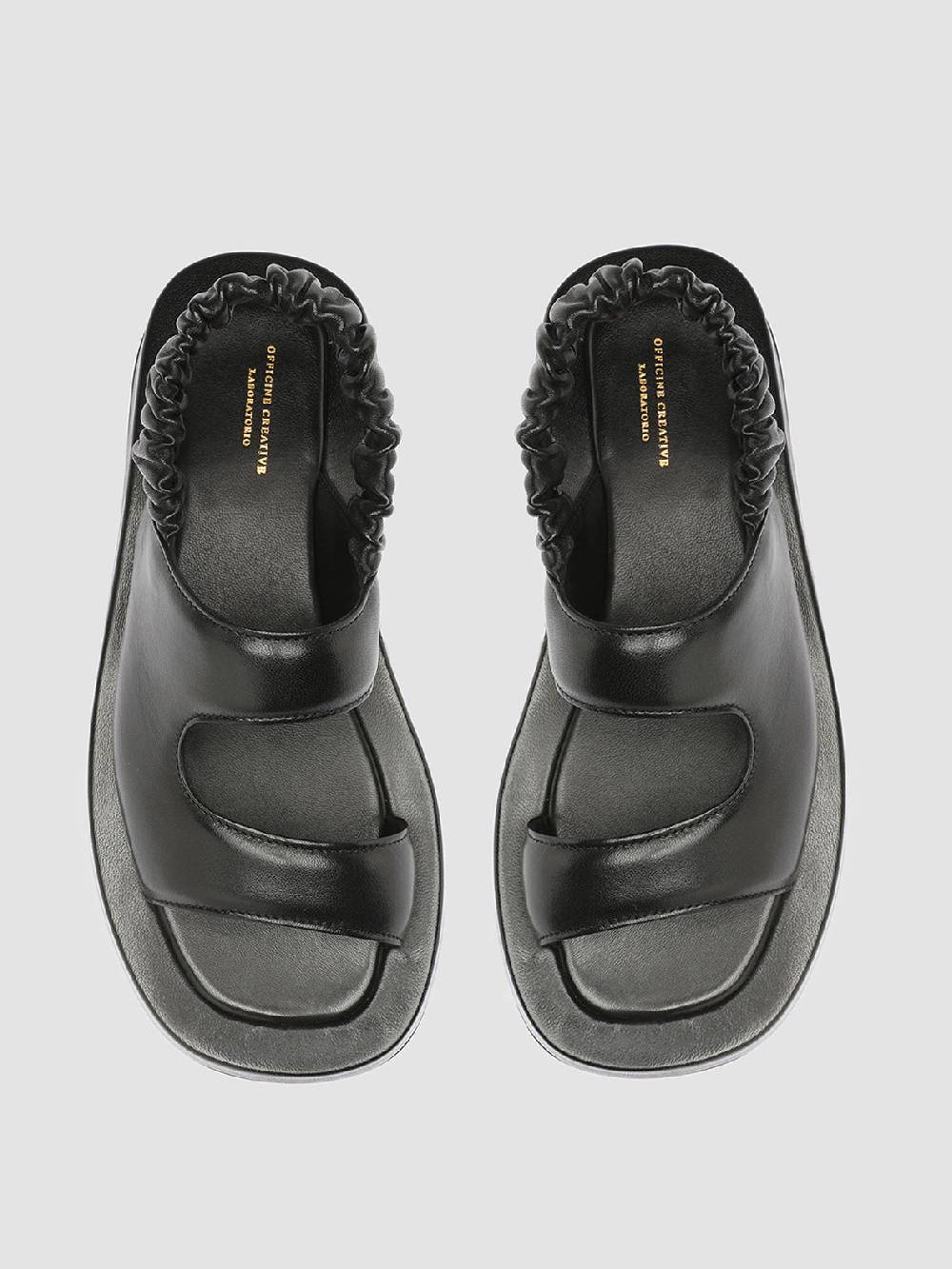 Officine Creative PATTY 005 Sandali in Pelle Nera Offerte giornaliere