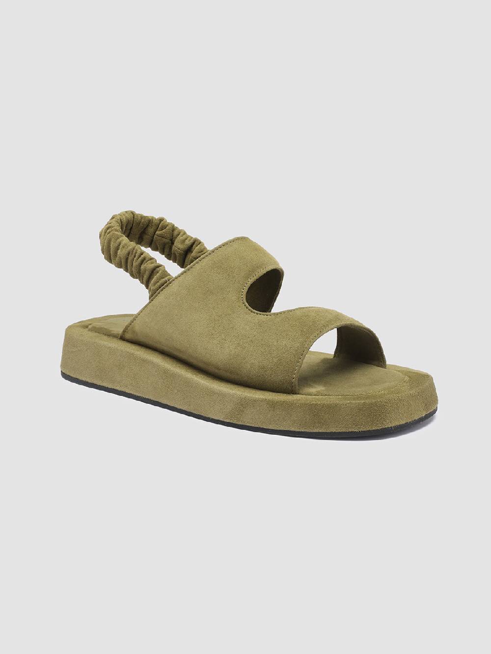Officine Creative PATTY 005 Sandali in Pelle Scamosciata Verde Offerte speciali