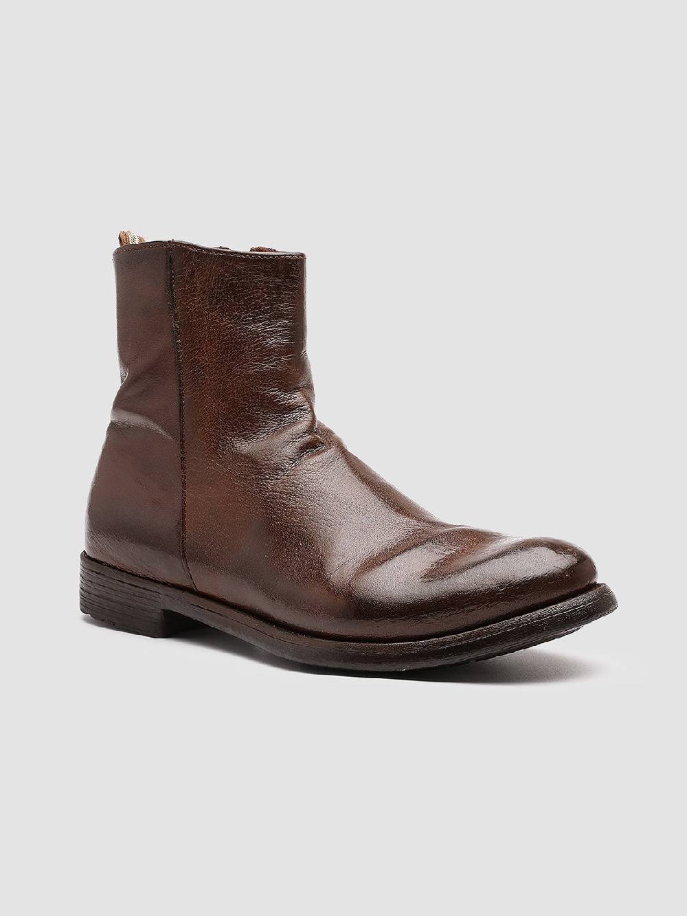 Officine Creative HIVE 010 Stivali in Pelle Marrone Sconti VIP