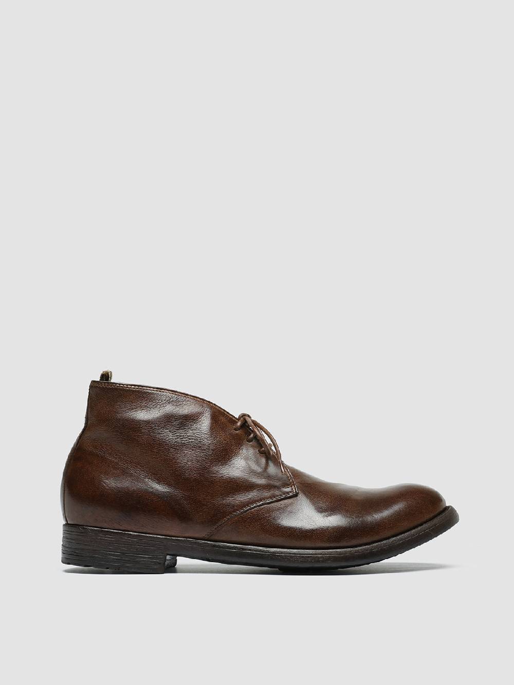 Officine Creative HIVE 050 Stivali Chukka in Pelle Marrone Rilascio limitato
