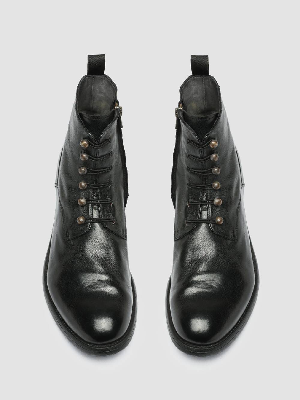 Officine Creative HIVE 051 Stivali Zip in Pelle Nera Ultimi tre giorni